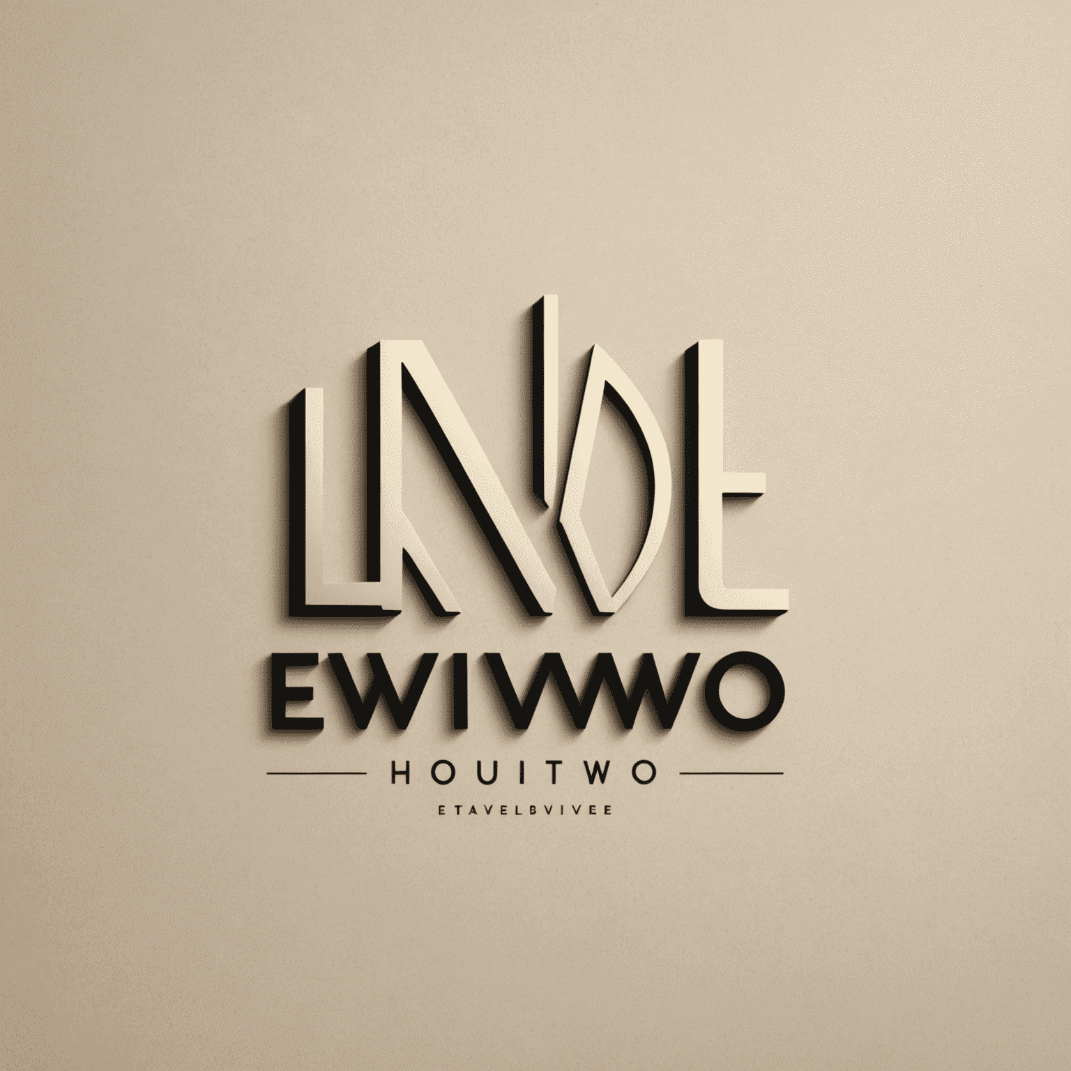 Eviiwo logo - A modern, stylized representation of a hotel or building with the text 'Eviiwo' in a sleek font