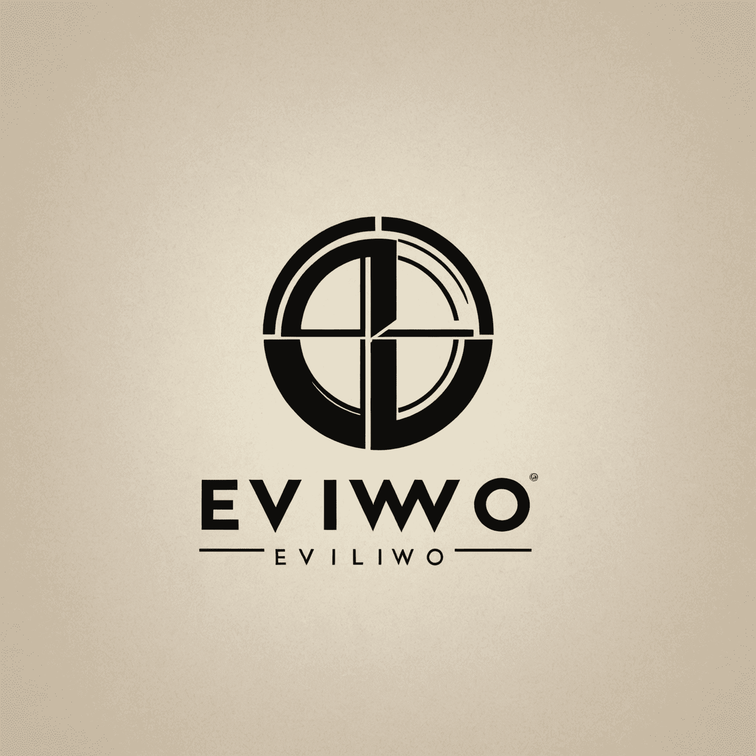 Eviiwo logo - A modern, stylized representation of a hotel or building with the text 'Eviiwo' in a sleek font