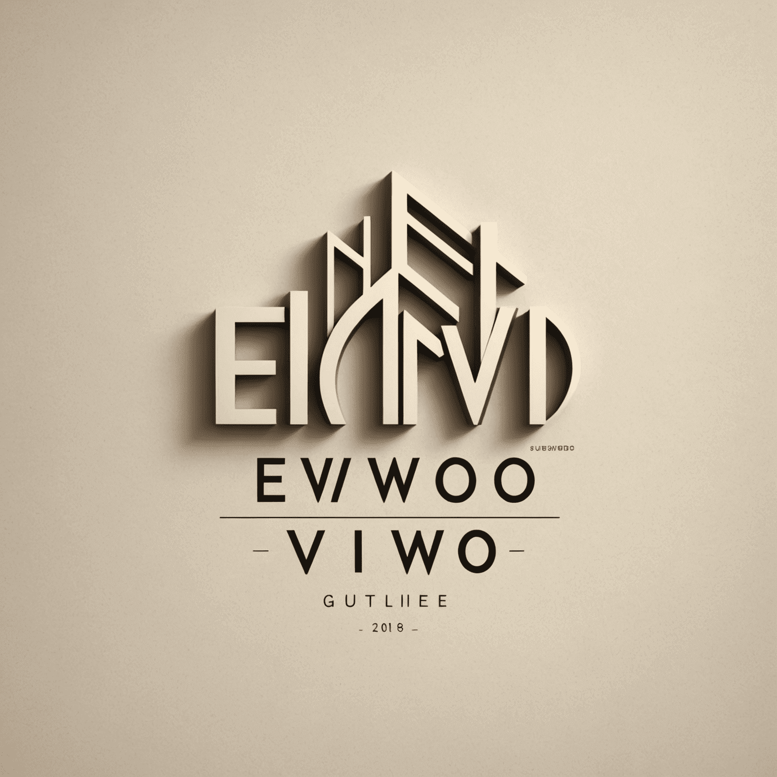 Eviiwo logo - A modern, stylized representation of a hotel or building with the text 'Eviiwo' in a sleek font